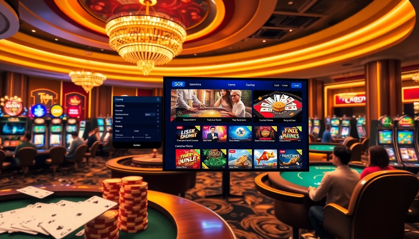 GO8 players enjoying an exciting casino experience with vibrant gaming elements.