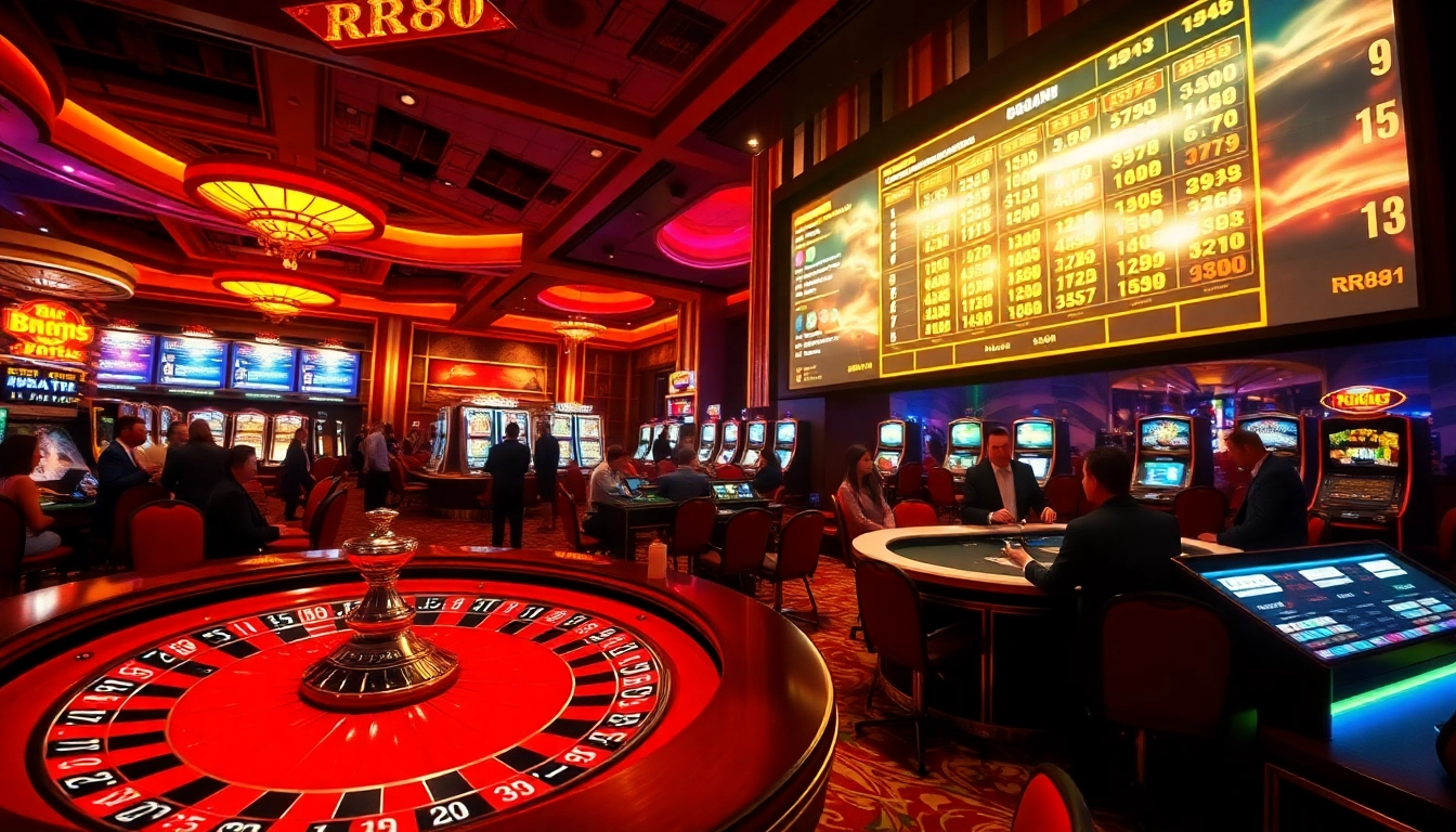 Experience the excitement of betting at RR88's luxurious casino tables where fortunes await.