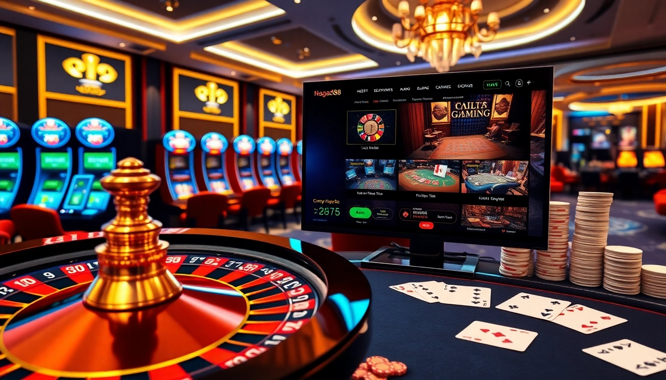 Nagad88 gaming website features vibrant online casino games with roulette and live dealers.
