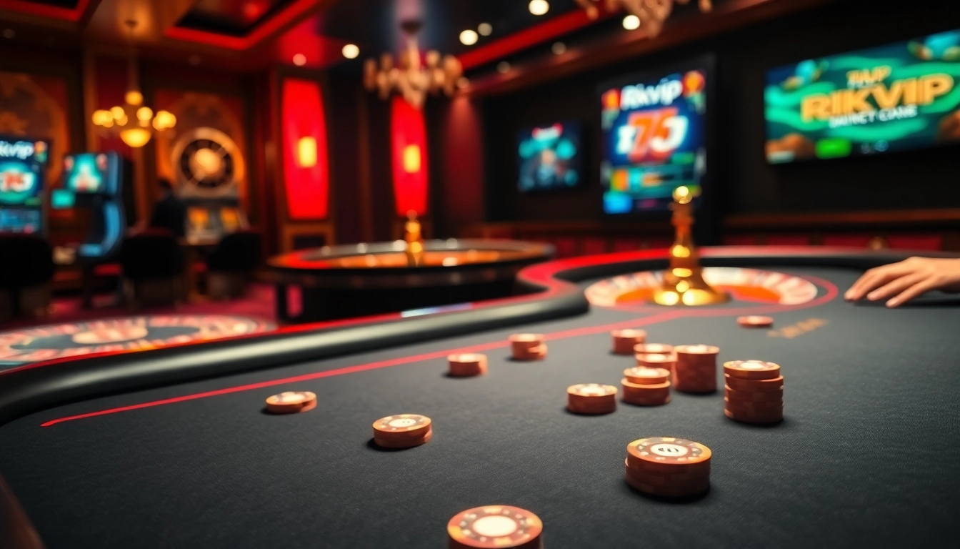 Experience excitement at RIKVIP's online casino with vibrant poker tables and interactive gameplay.