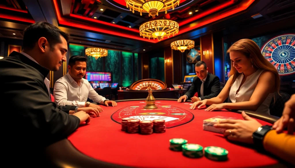 Experience the excitement of EE88 with vibrant casino games and professional dealers in action.