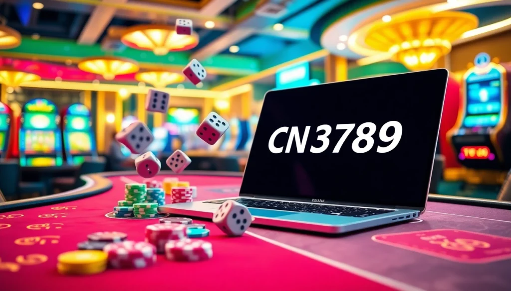 Experience the thrill of gaming at CN3789, where vibrant casino tables and engaging online interfaces await.