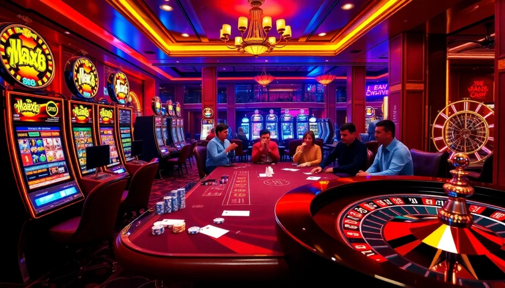 Experience thrilling wins at Max88 casino with engaging games and vibrant slot machines.