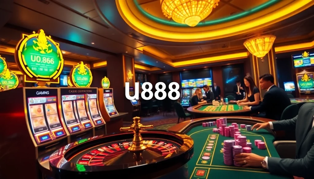 Experience thrilling online gaming at u888 with a vibrant casino atmosphere filled with action.