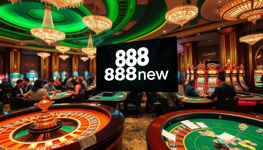 Experience thrilling bets at 888new’s vibrant casino with roulette and poker tables.