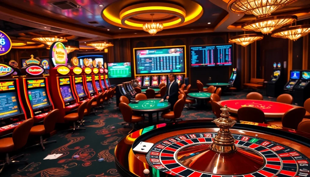 Experience thrilling gaming action at SC88 xanh chín's vibrant casino floor.