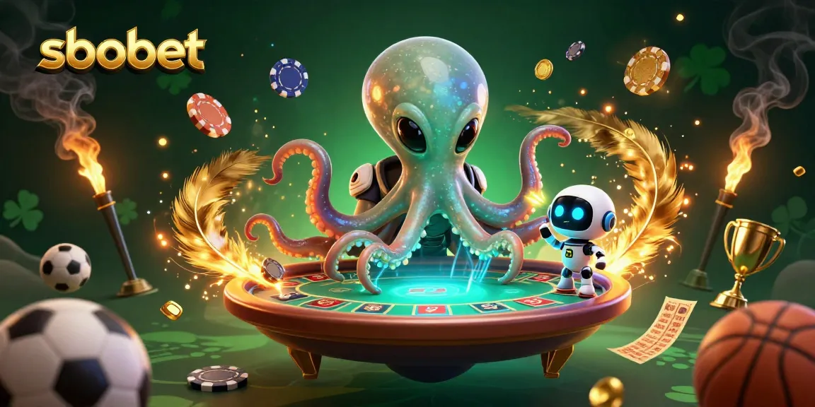 Engage in sbobet sports betting with a vibrant alien scene showcasing dynamic gambling elements.