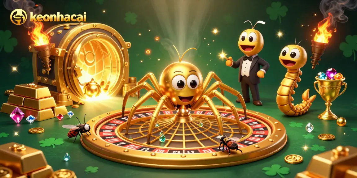 Place bets confidently with keonhacai in a vibrant 3D casino setting filled with fortune.