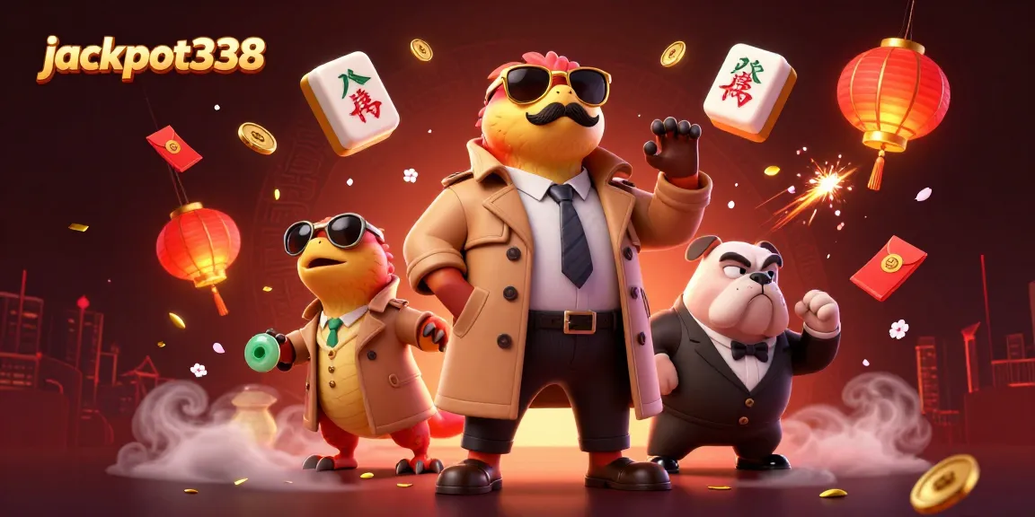 Play jackpot338 and win with three raptors in disguise attempting entry to a casino.