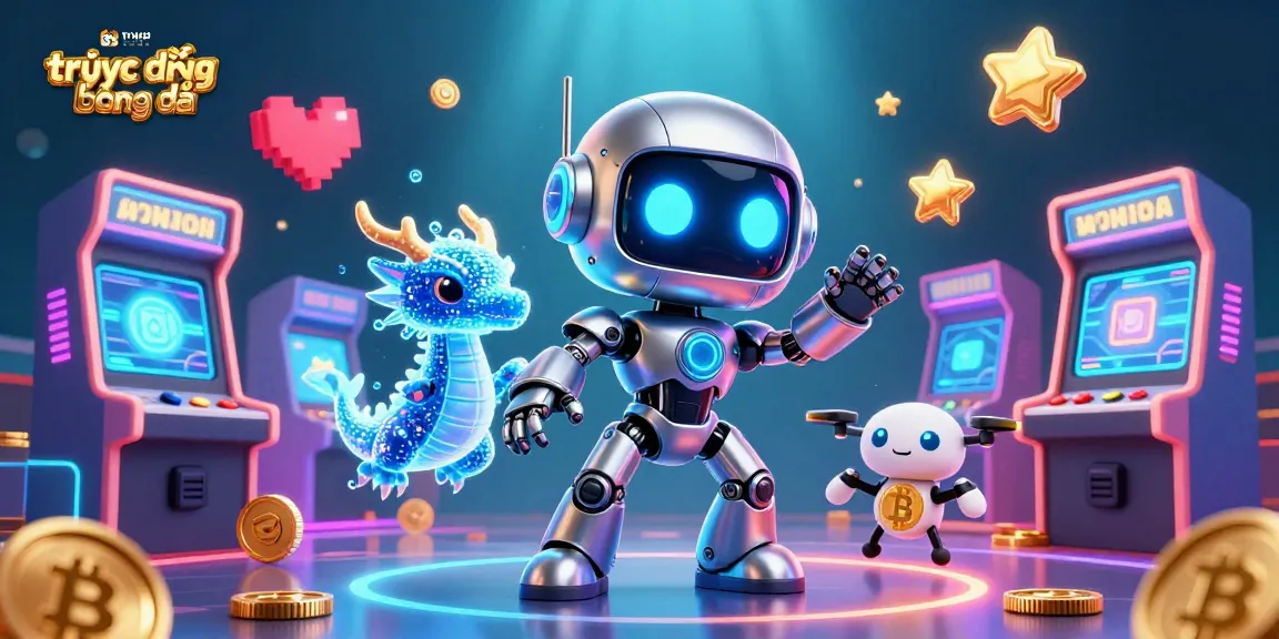 Experience trực tiếp bóng đá with a vibrant scene featuring advanced gaming elements and dynamic characters.
